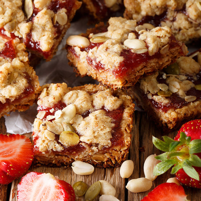Low Carb Peanut Butter & Jelly Blondies