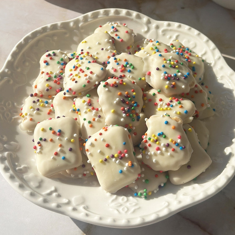 Sugar Free White Chocolate Covered Animal Crackers