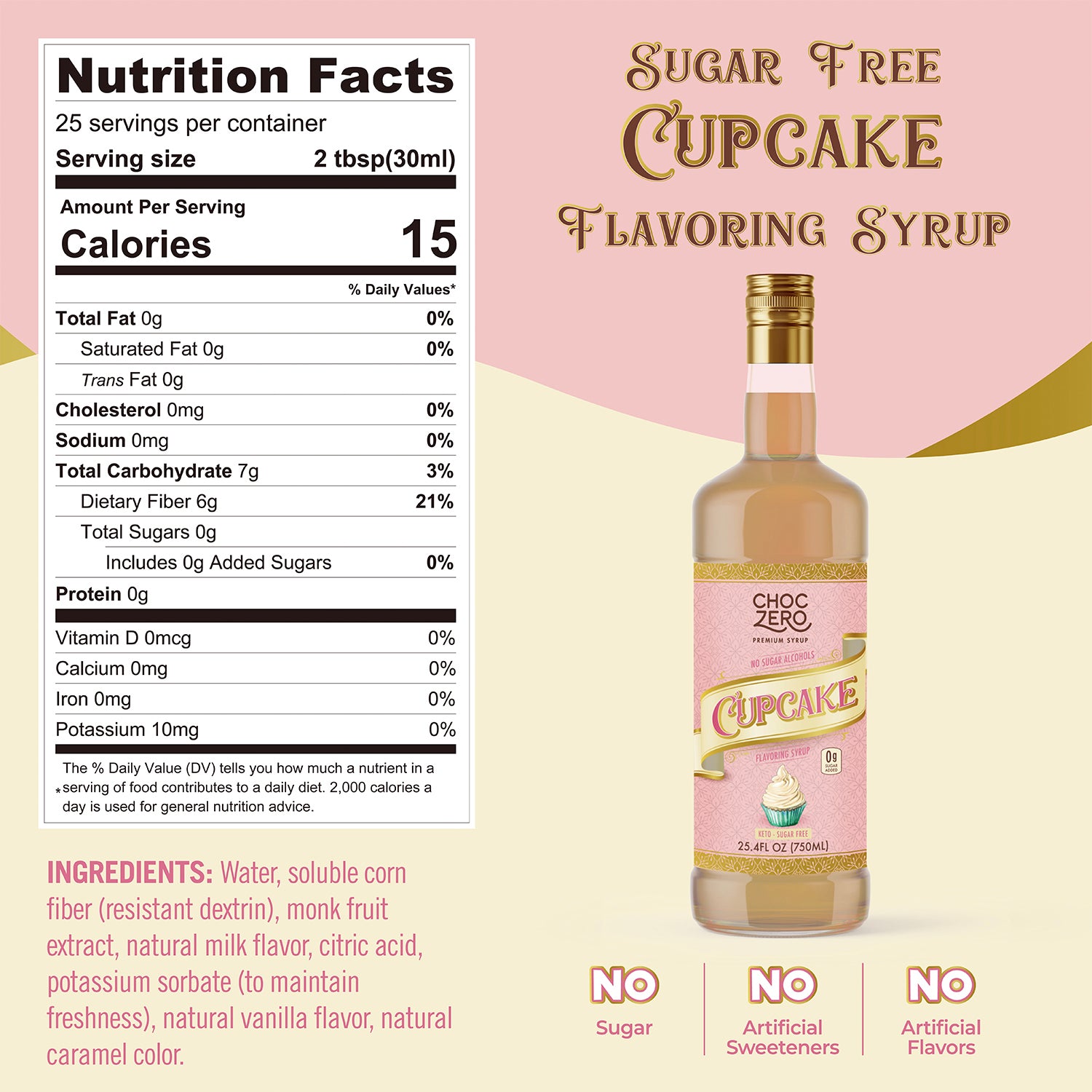 Sugar Free Cupcake Coffee Syrup - Keto Friendly, Gluten Free