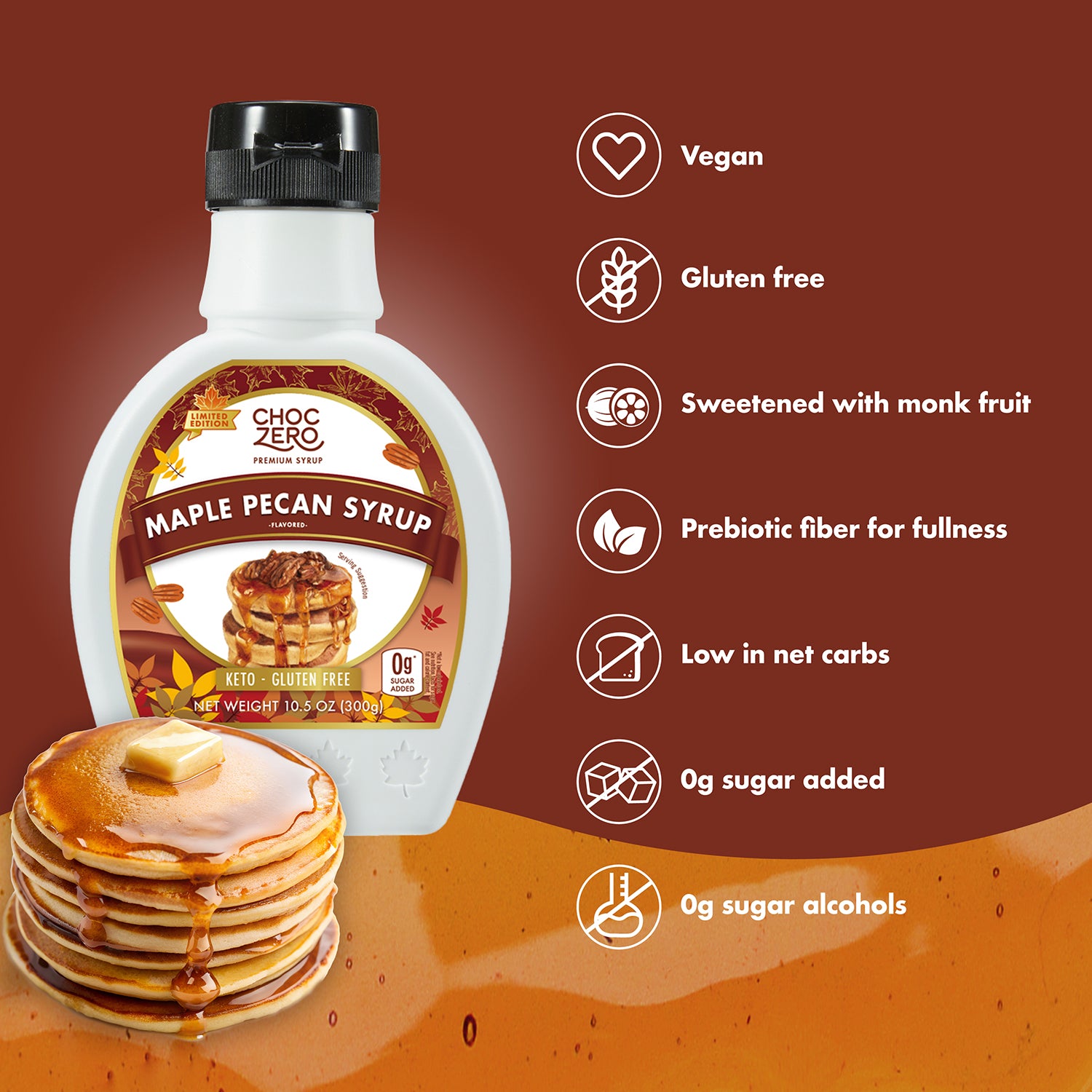Keto Maple Syrup - Sugar Free, Low Carb – ChocZero