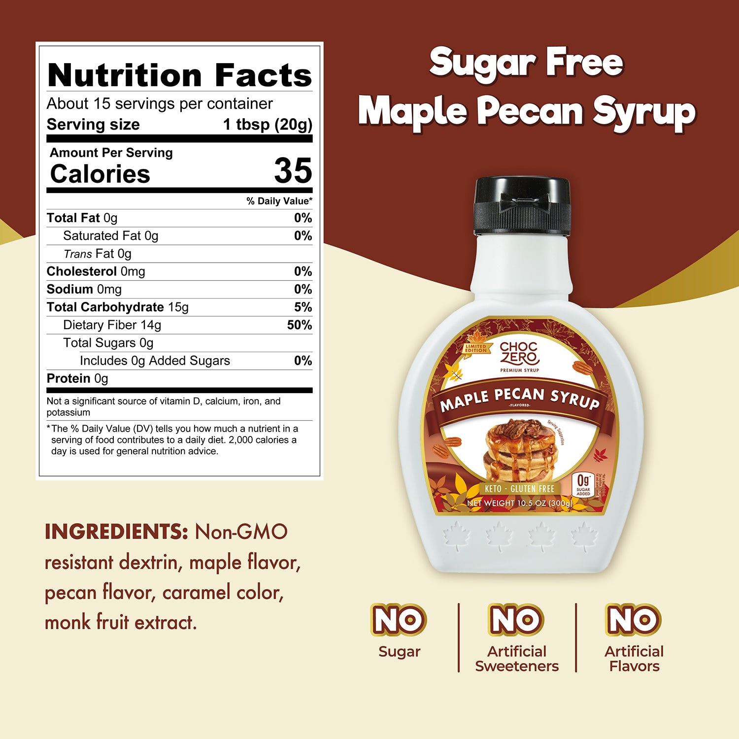 Keto Maple Syrup - Sugar Free, Low Carb – ChocZero
