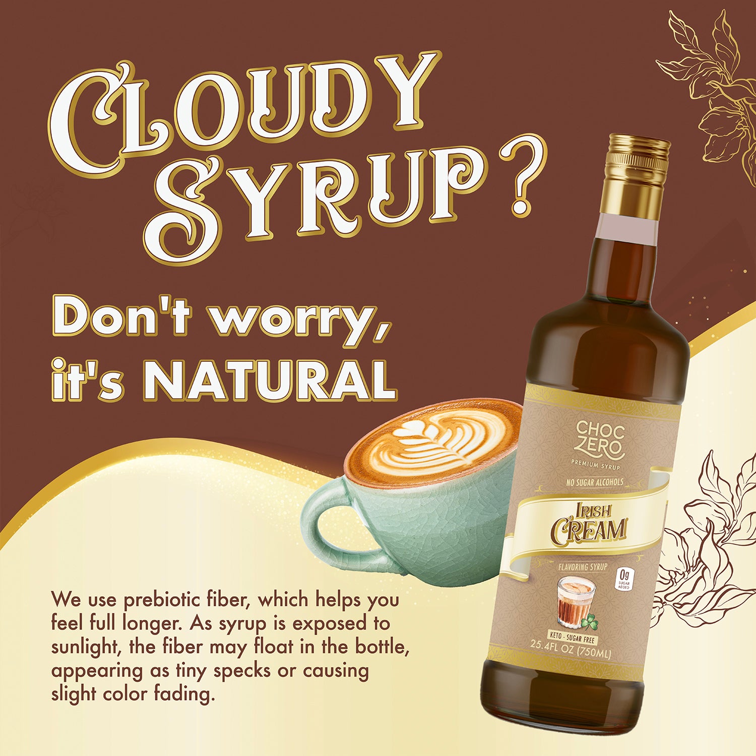 Sugar Free Irish Cream Coffee Syrup - Keto Friendly, Gluten Free
