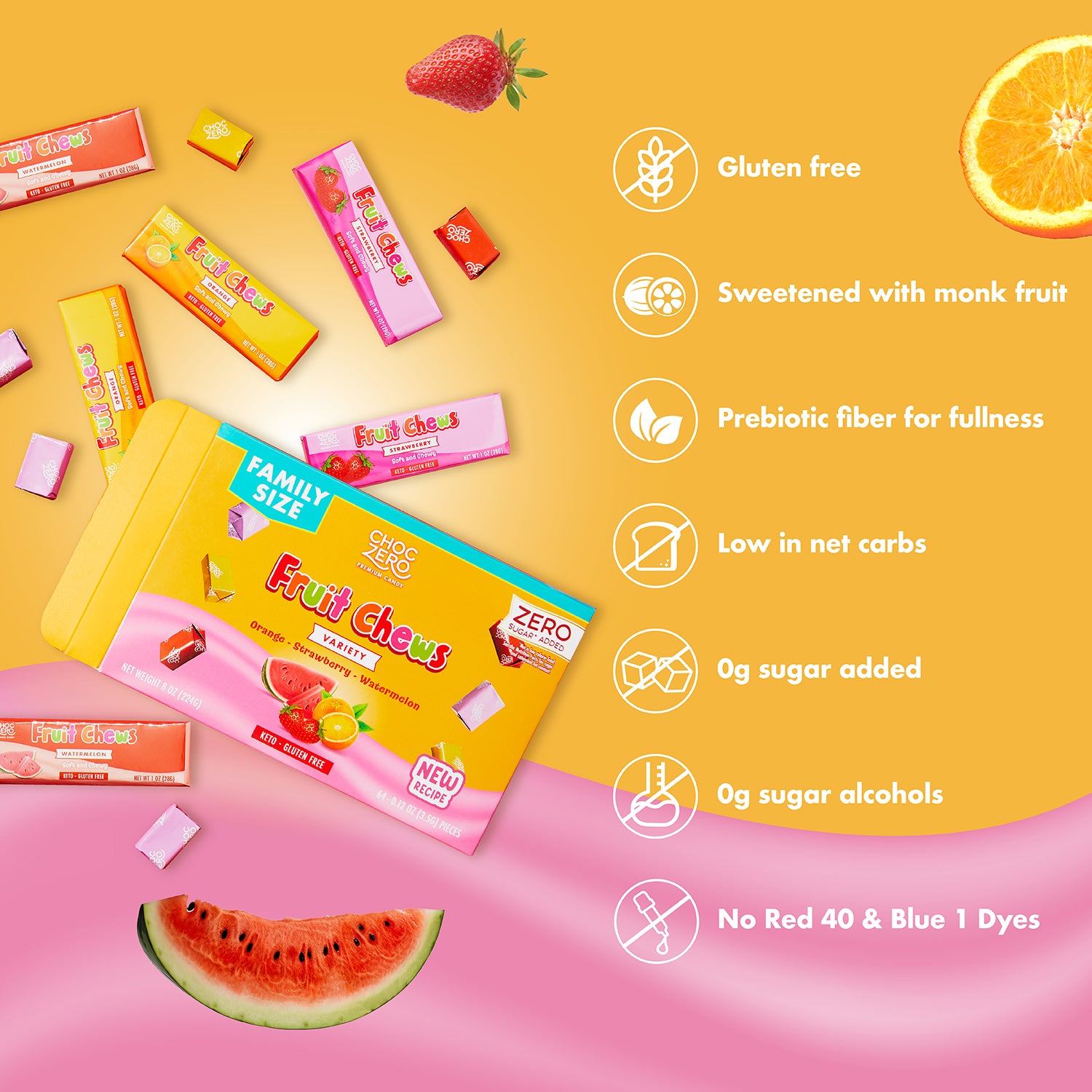 果糖ページ Sugar Free Fruit Chews - Keto Friendly, Gluten Free – ChocZero