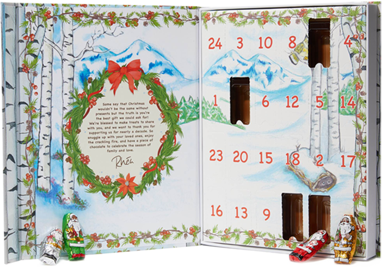 Keto Chocolate Christmas Advent Calendar Sugar Free, Low Carb ChocZero