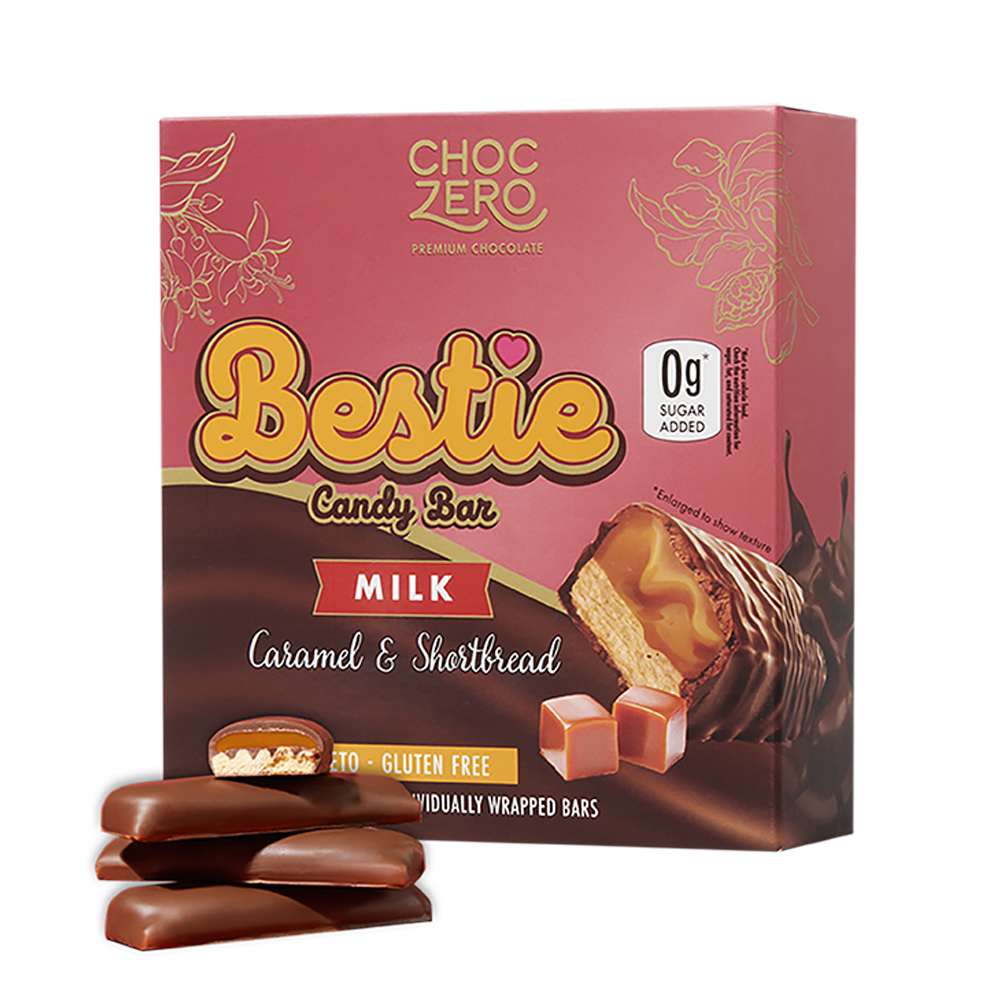 Keto Shortbread Candy Bar - Bestie Bar - No Sugar Added, Gluten