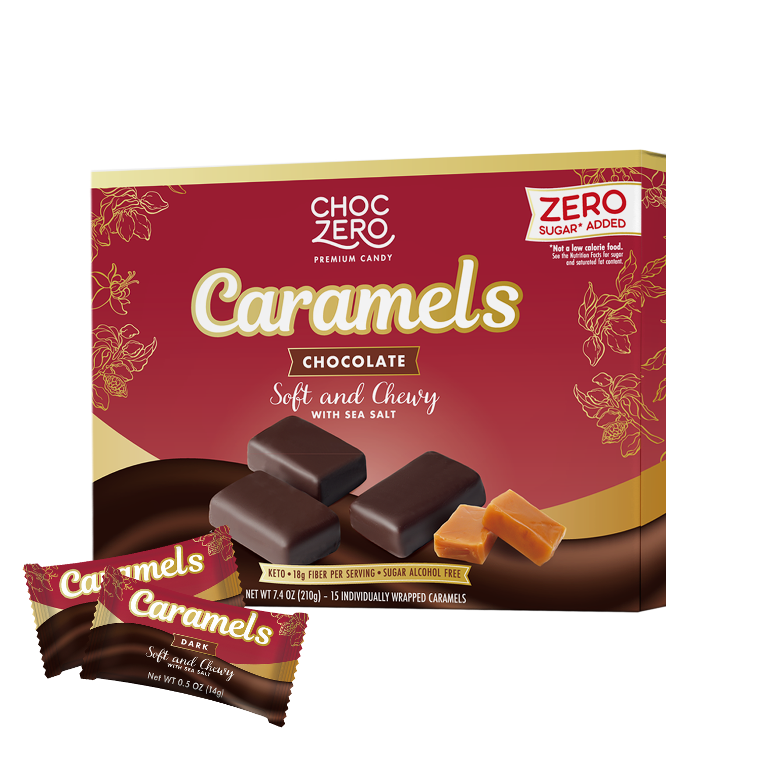 Dark Chocolate Covered Caramels – ChocZero