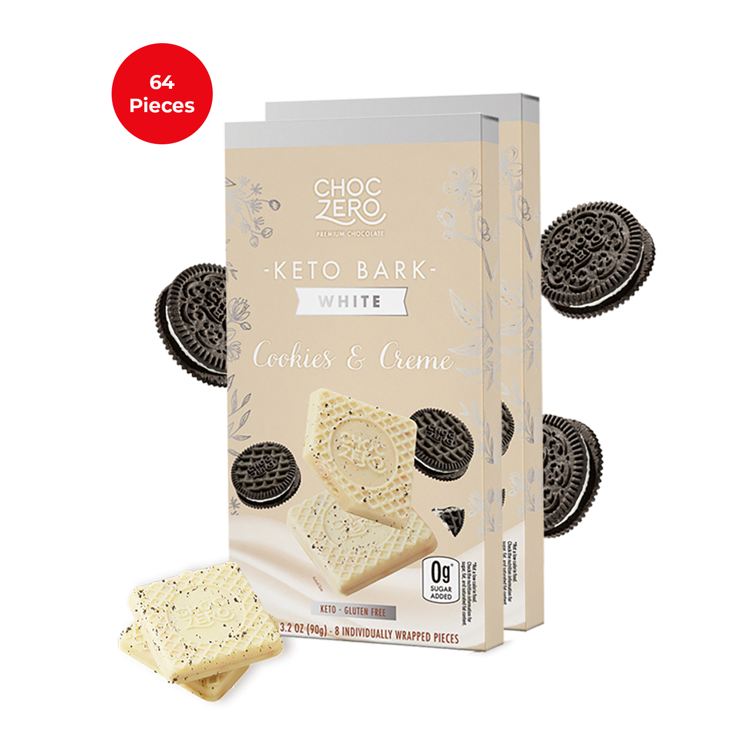 White Chocolate Keto Cookies and Cream Bark - Low Carb, Sugar Free
