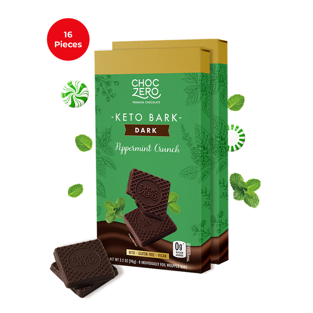Dark Chocolate Peppermint Keto Bark