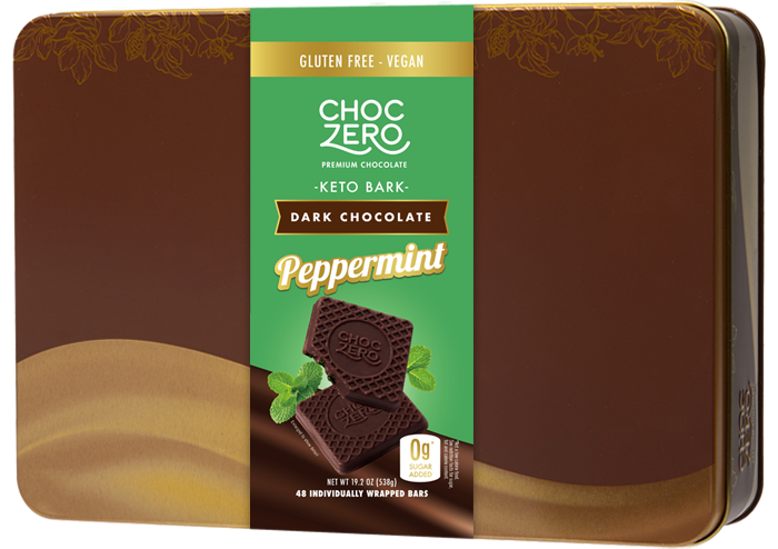 Dark Chocolate Peppermint Keto Bark Tin