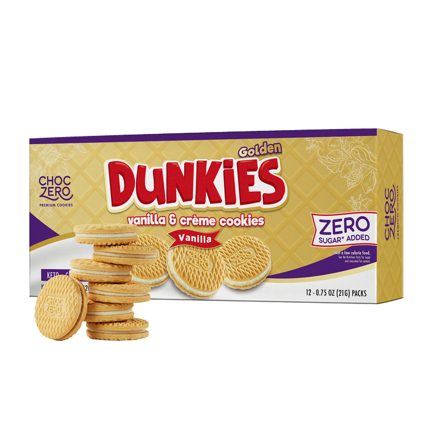 Gluten Free Vanilla Sandwich Cookies - Keto Golden Dunkies – ChocZero Gluten Free Vanilla Sandwich Cookies - Keto Golden Dunkies – ChocZero