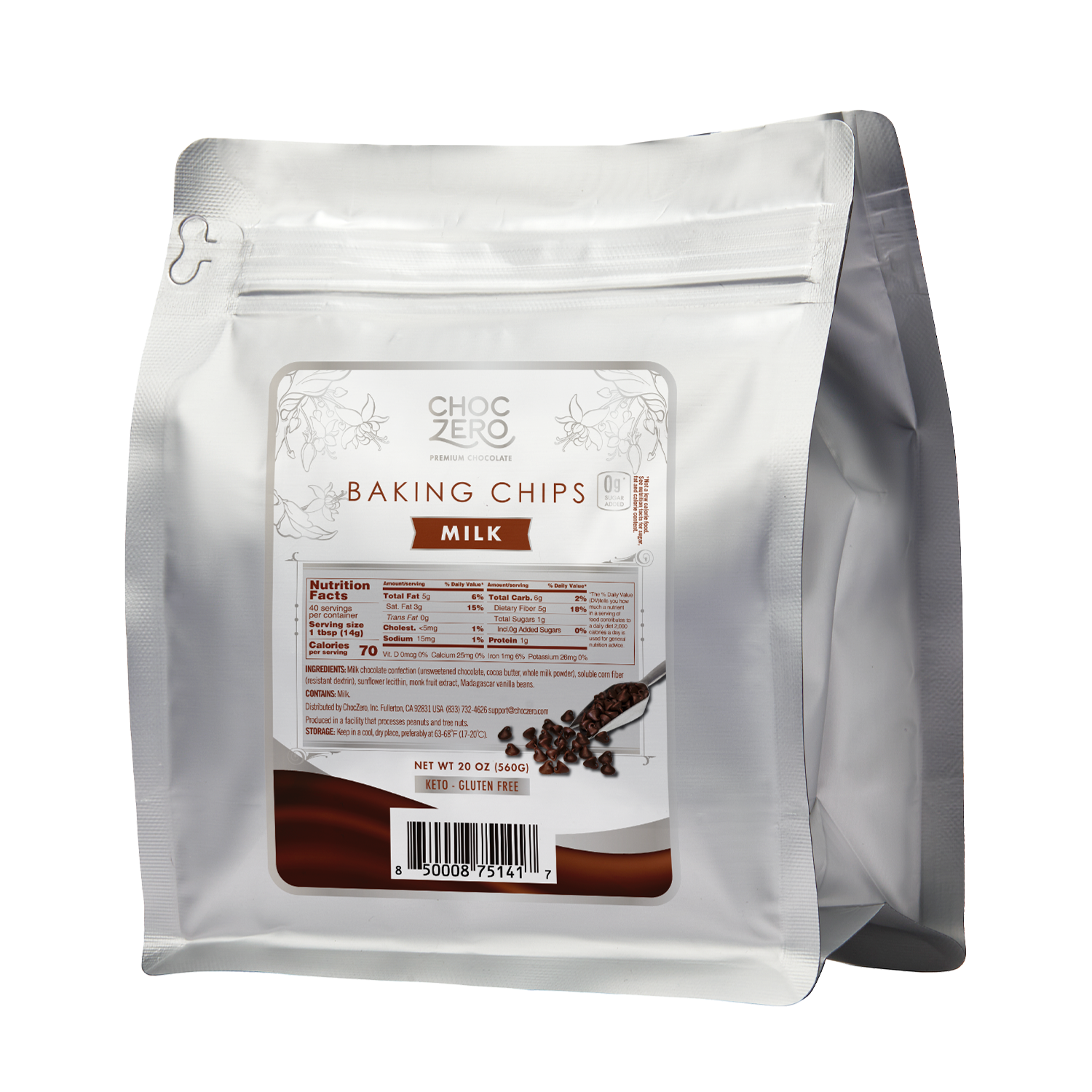 Keto Milk Chocolate Chips - Low Carb, No Sugar Added – ChocZero