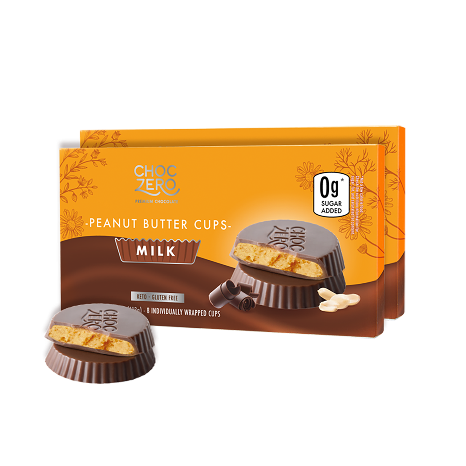Keto Milk Chocolate Peanut Butter Cups - Sugar Free, Low Carb
