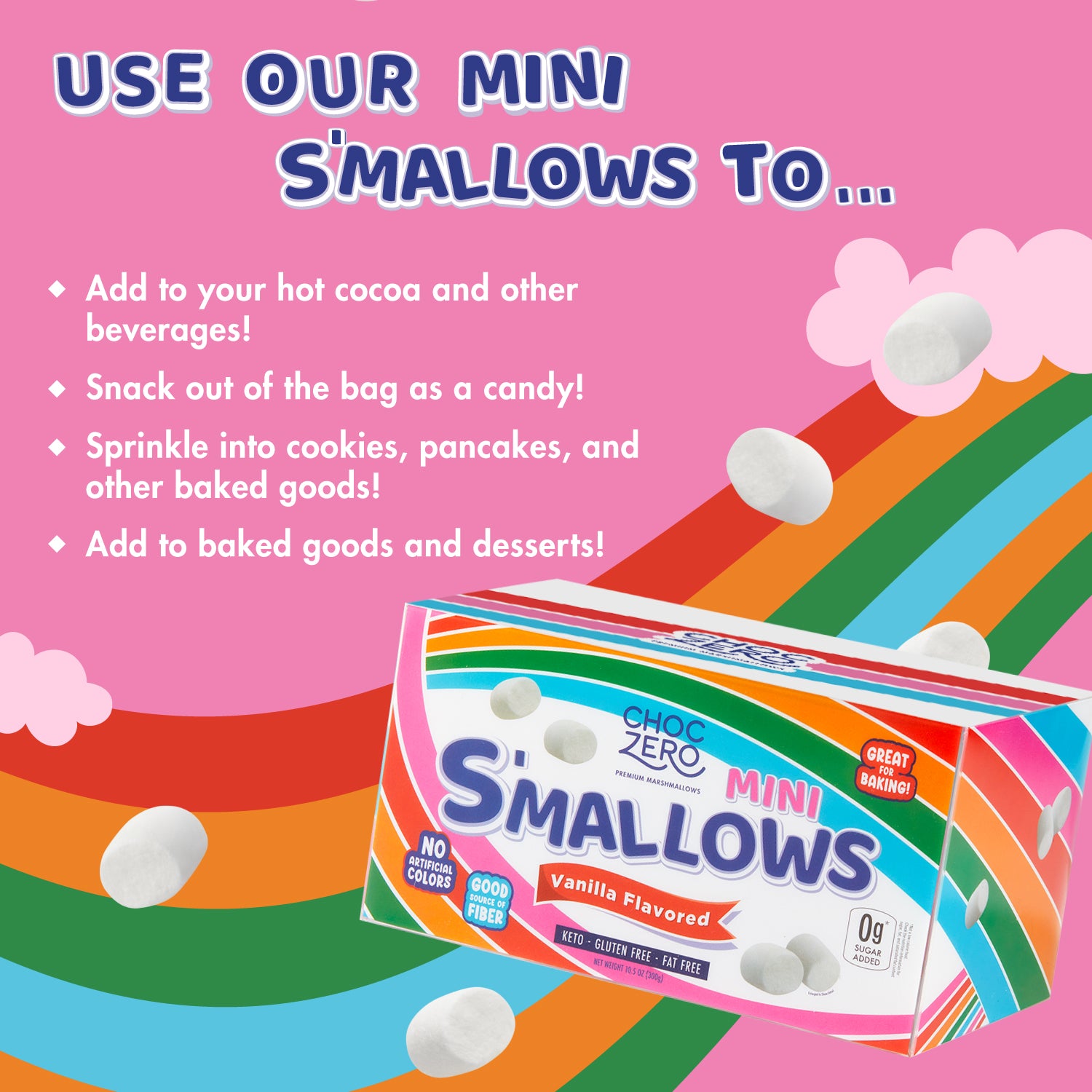marshmallow  Keto Mini Marshmallows - Zero Sugar, Fat Free – ChocZero