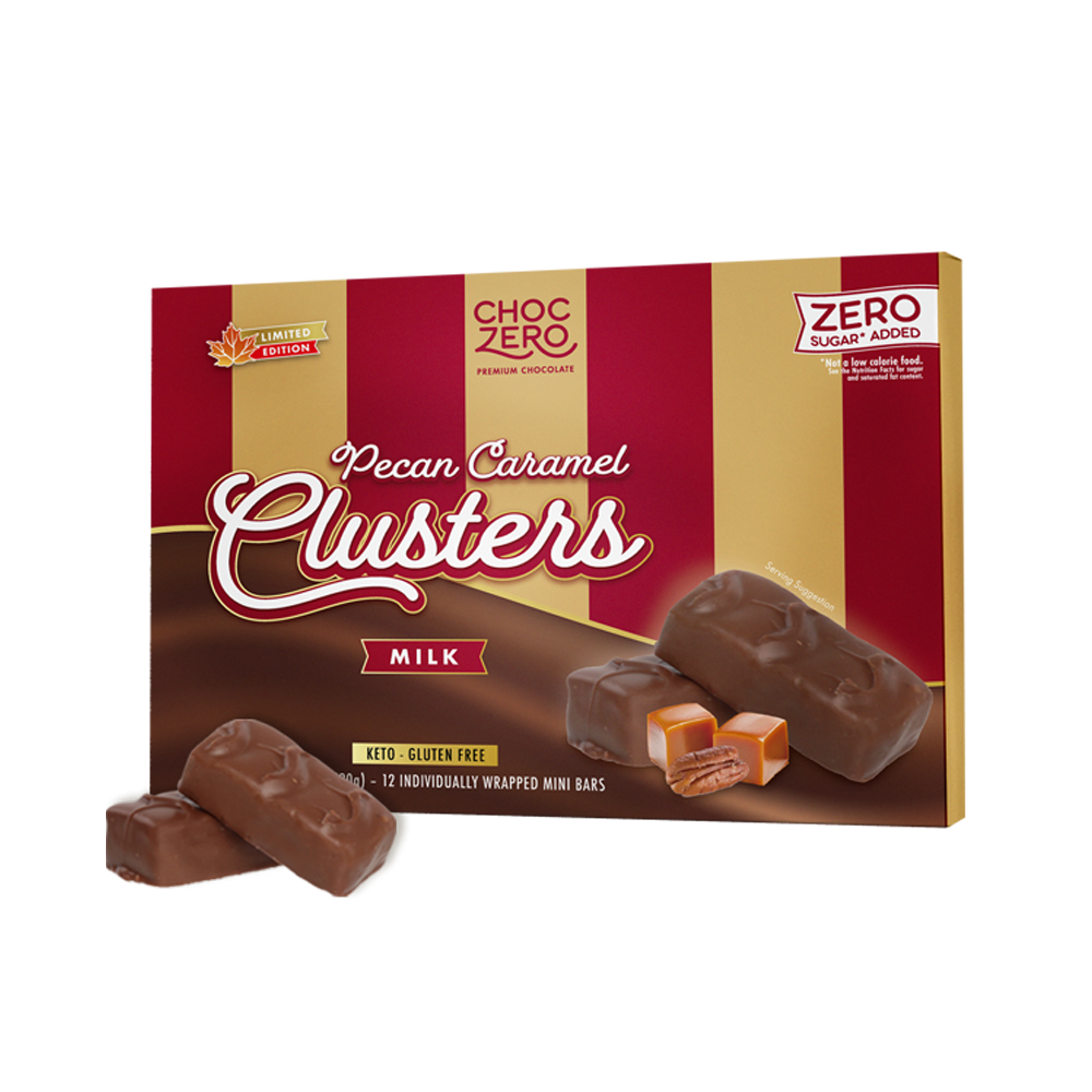 Keto Pecan Caramel Clusters - No Sugar Added Gluten Free Pecan
