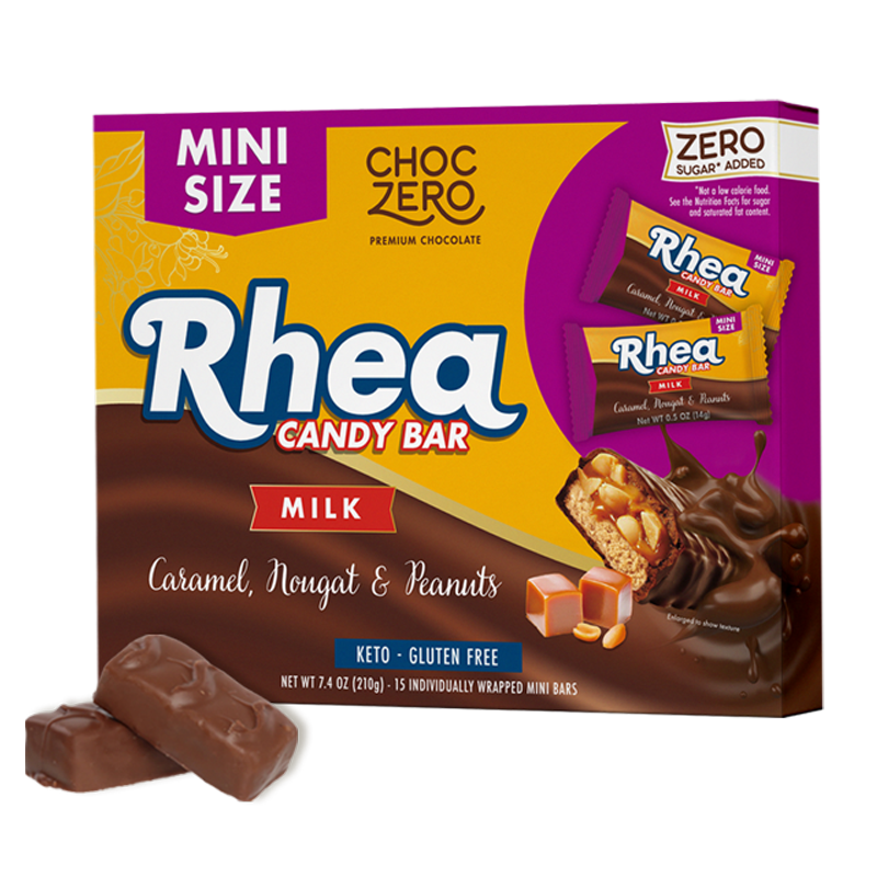 Snack Size Zero Sugar Candy Bars - A Gluten Free Mini Chocolate Snack Size Zero Sugar Candy Bars - A Gluten Free Mini Chocolate