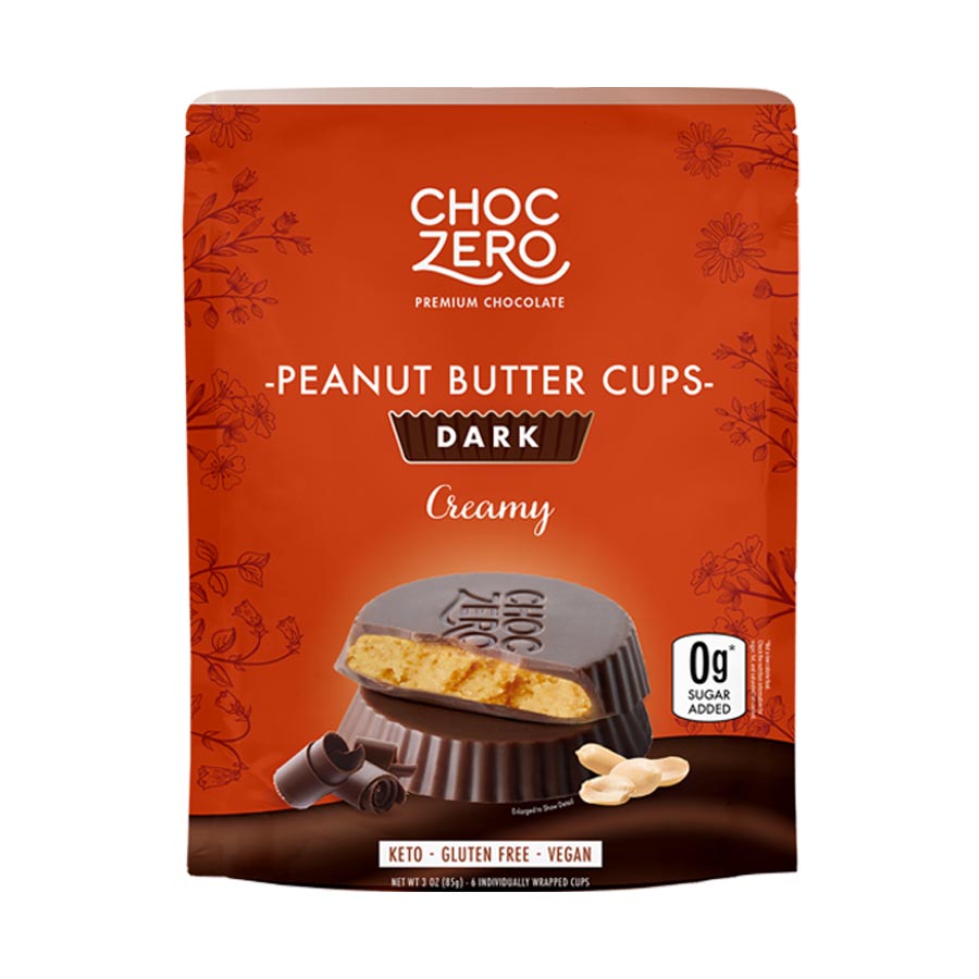 No Sugar Keto Cup Dark Chocolate Peanut Butter - 12 Cups - No