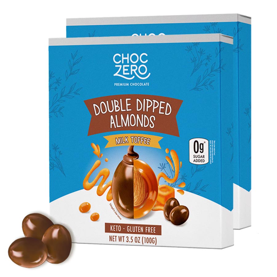 Keto Milk Chocolate Covered Toffee Almonds - Sugar Free, Low Carb