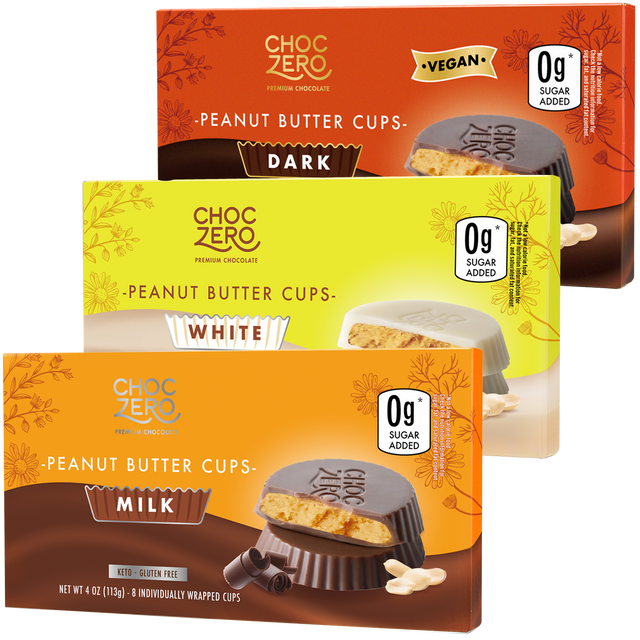 Peanut Butter Cup Variety Bundle - White, Milk, and Dark Chocolate
