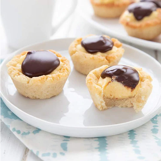 Keto Boston Cream Pie Cookie Bites