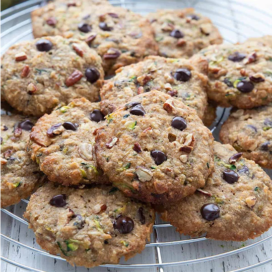 Keto Zucchini Chocolate Chip Cookies