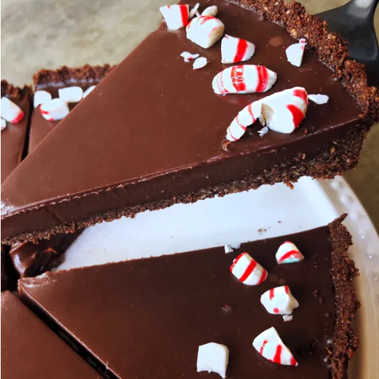 Keto Dark Chocolate Peppermint Tart