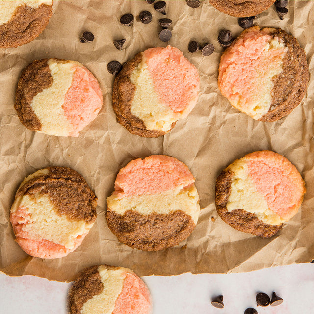 Keto Neapolitan Cookies made with Almond Flour