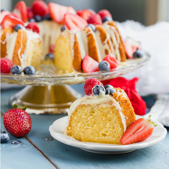 Red, White & Blue Low Carb Bundt Cake