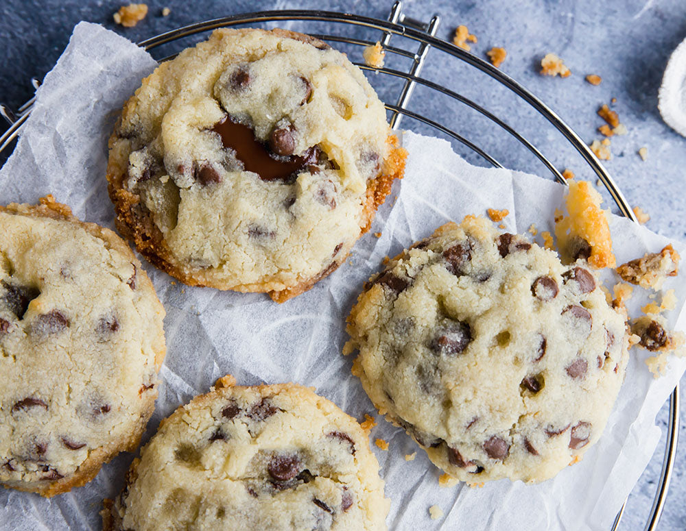 Single Serve Keto Chocolate Hazelnut Stuffed Cookie