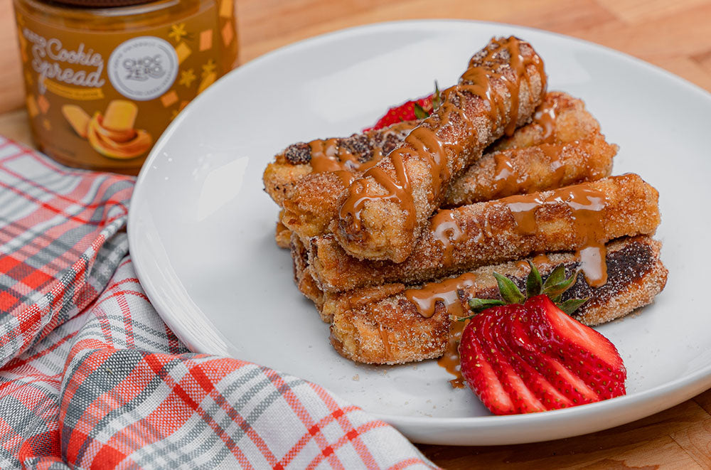 Keto Cookie Butter French Toast Roll-Ups