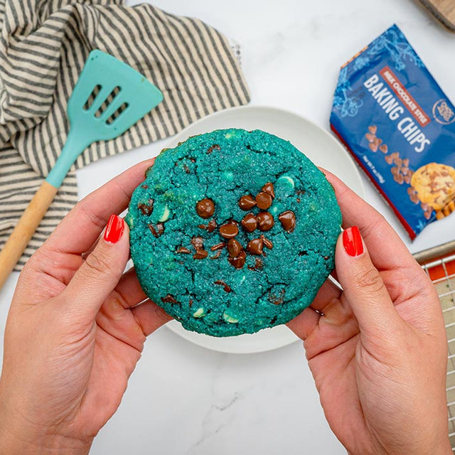 Keto Blue Monster Chocolate Chip Cookies