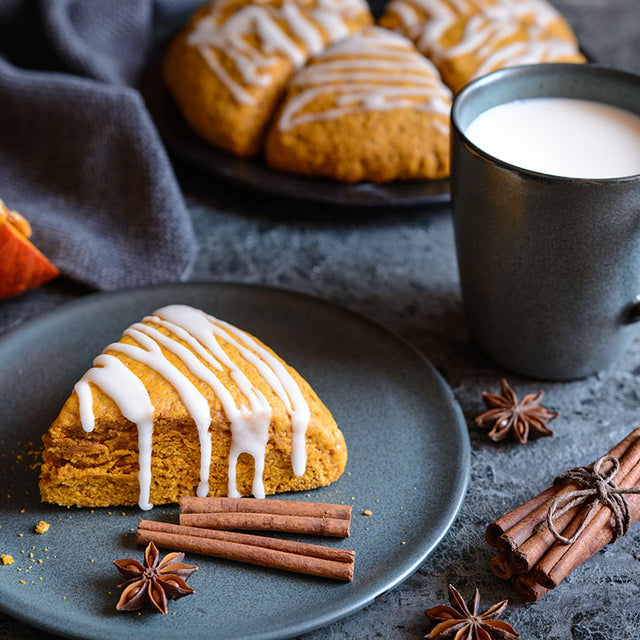 Keto Pumpkin Scones with a Sugar Free Glaze