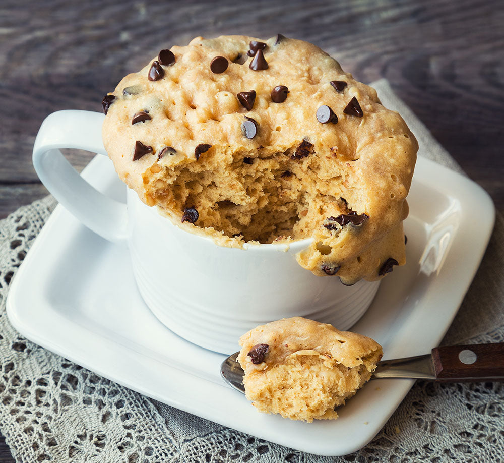 Keto Chocolate Chip Cookie Mug Cake