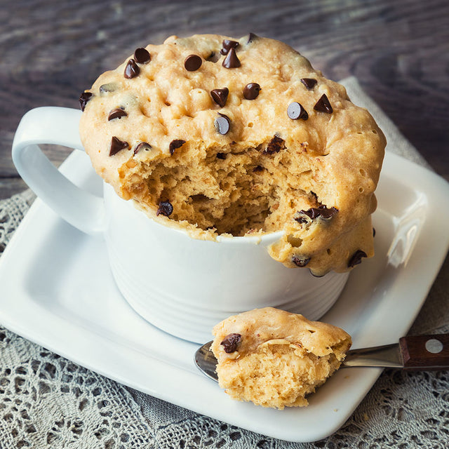 Keto Chocolate Chip Cookie Mug Cake