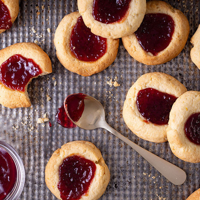 Low Carb Raspberry Thumbprint Cookies