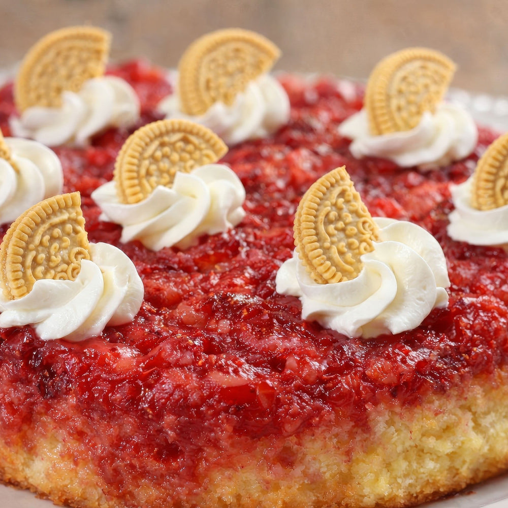 Keto Strawberry Upside-Down Cake