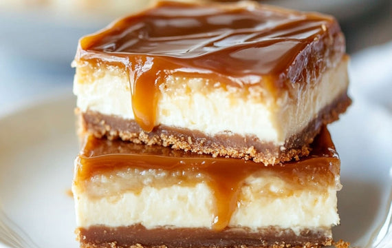 EASY KETO SALTED CARAMEL CHEESECAKE BARS