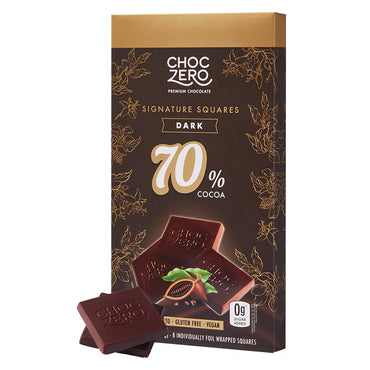 70% Dark Chocolate Squares Bar