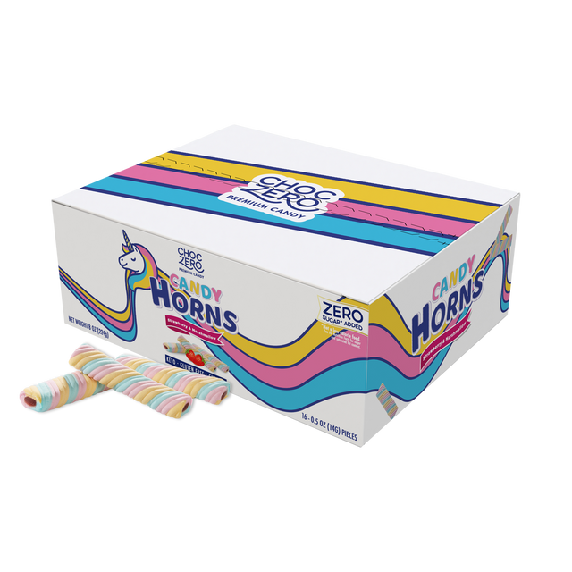 Candy Horns – Strawberry Filled Marshmallow Candy