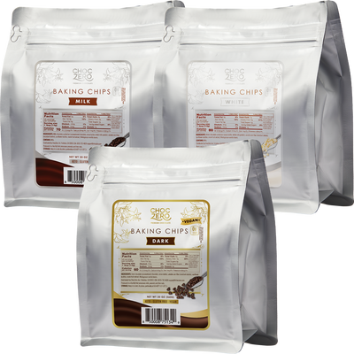 Chocolate Chips Variety Bundle - White, Milk & Dark Baking Chips 3-pack