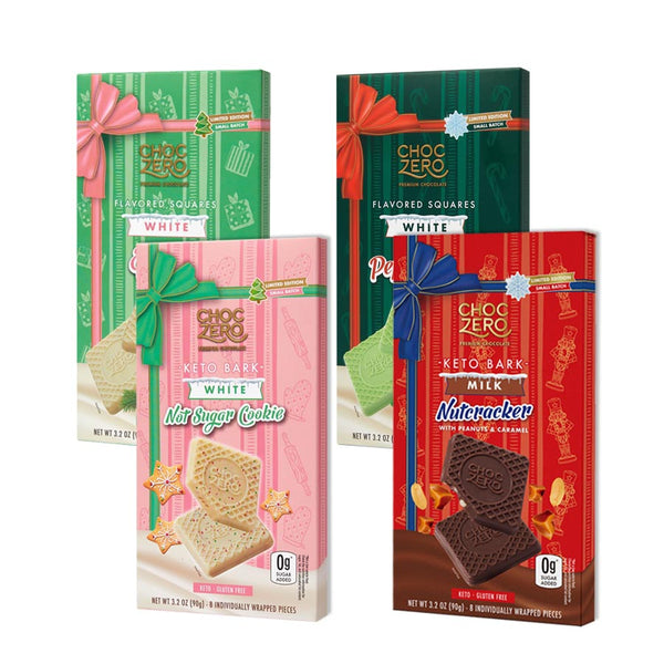 Christmas 4 Pack Keto Bark - Holiday Flavors – ChocZero