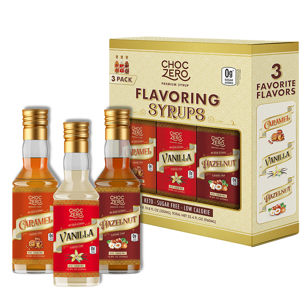 Sugar Free Coffee Syrup Trio - Caramel, Hazelnut, Vanilla