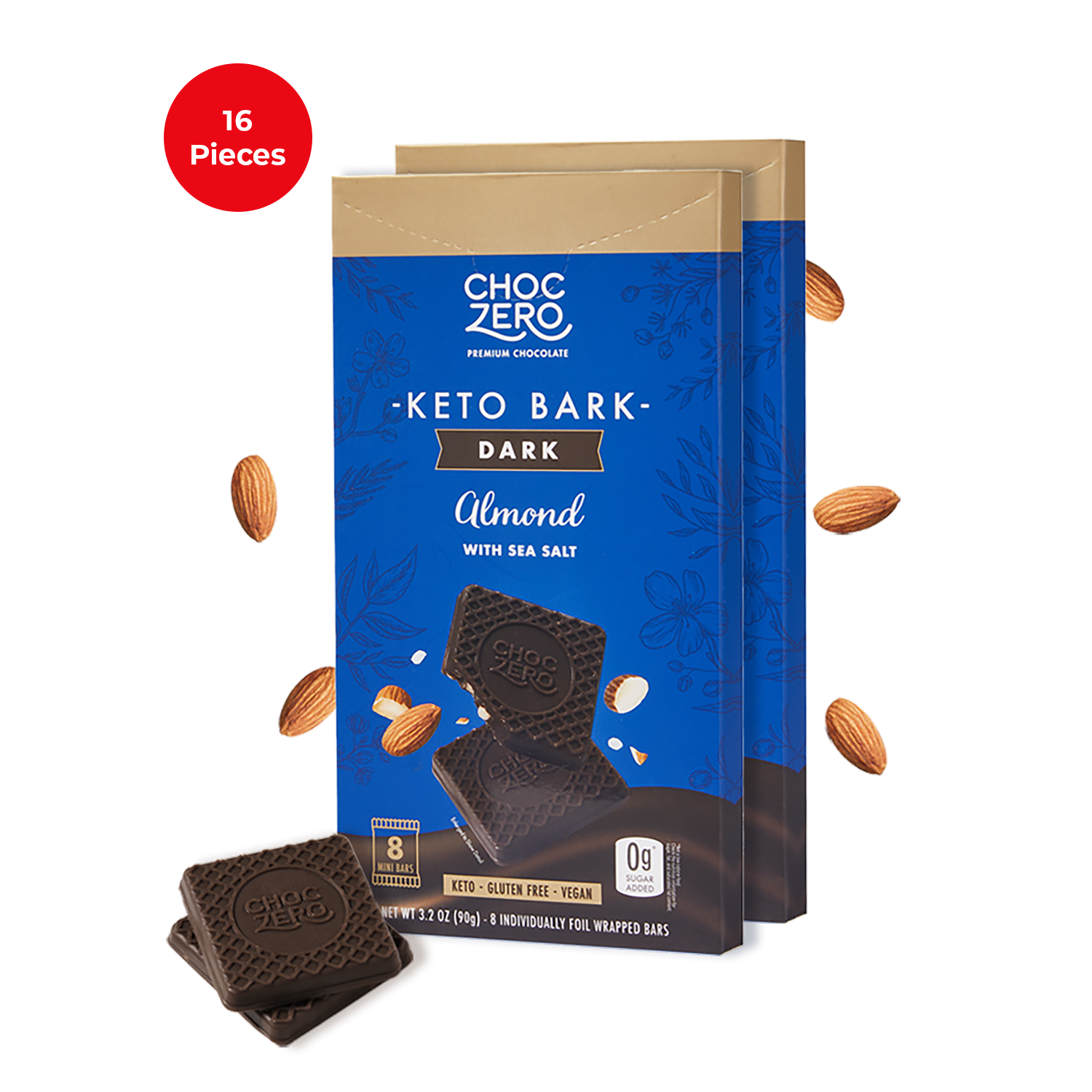 ChocZero Dark Chocolate Almond Keto Bark