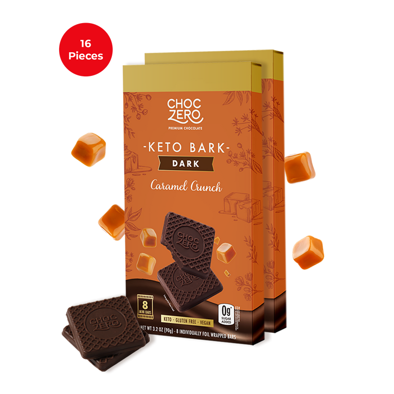 Dark Chocolate Caramel Crunch Keto Bark