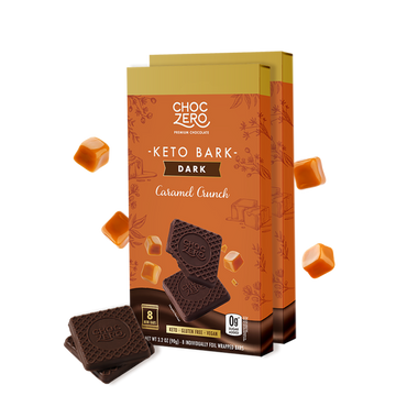Dark Chocolate Caramel Crunch Keto Bark