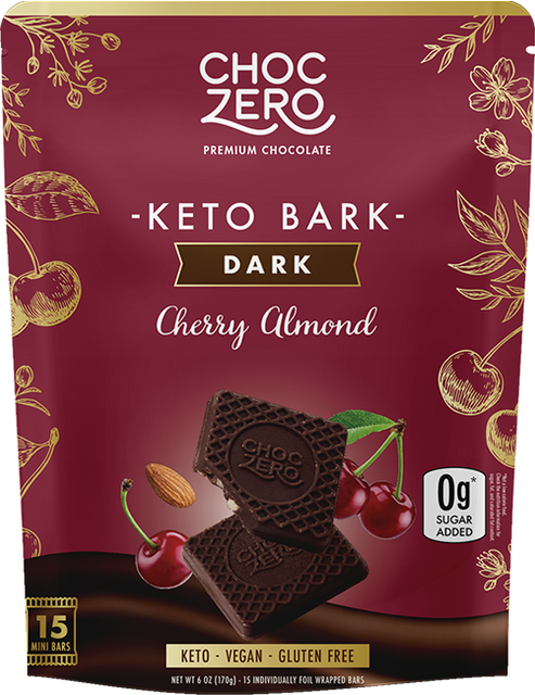 Dark Chocolate Cherry Almond Keto Bark