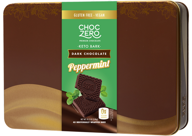Dark Chocolate Peppermint Keto Bark Tin