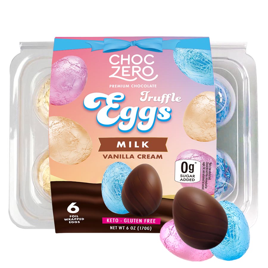 Keto Vanilla Cream Easter Eggs Low Carb, Sugar Free ChocZero