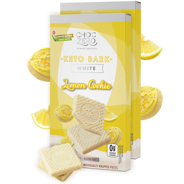 Lemon Cookie Keto Bark - No Sugar Added White Chocolate - Low Carb