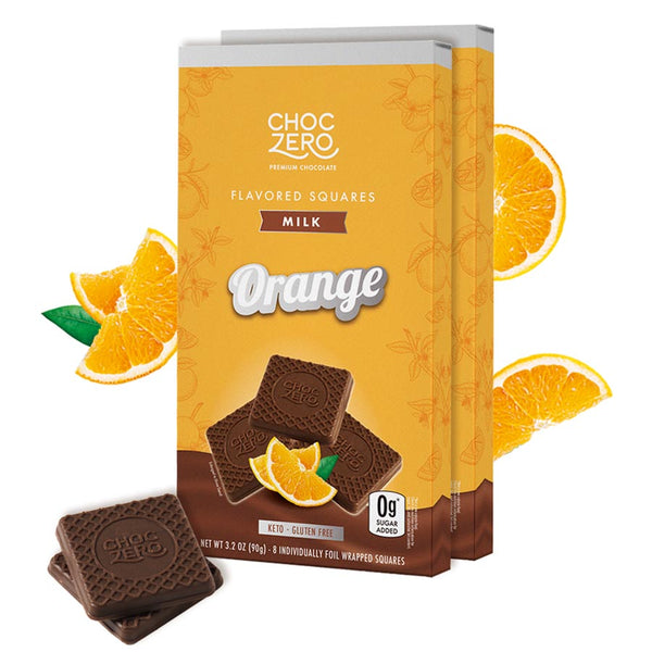 ショコラ N G Keto Milk Chocolate Orange Squares - Sugar Free, Low Carb – ChocZero