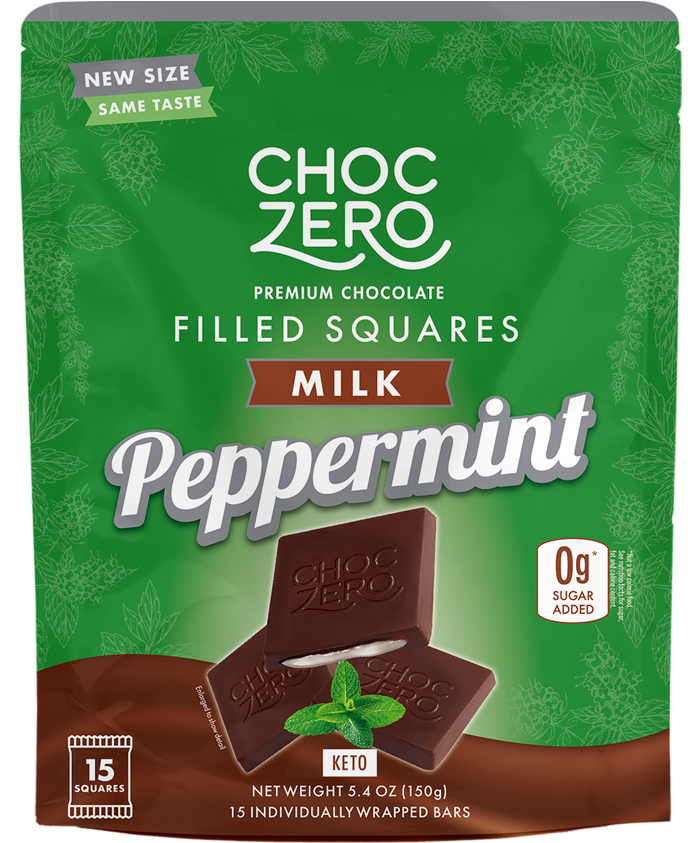 Milk Chocolate Peppermint Filled Squares